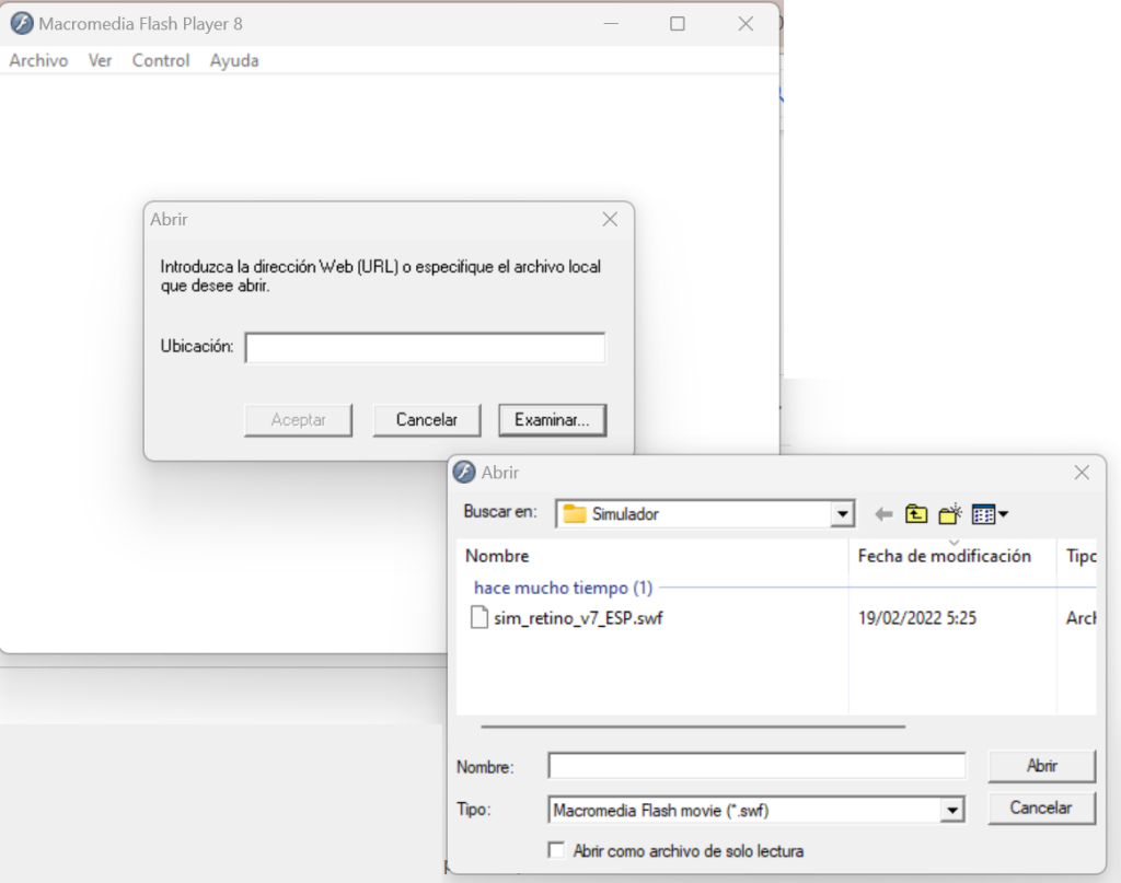 Simulador de Retinoscopia Hospital Arruzafa